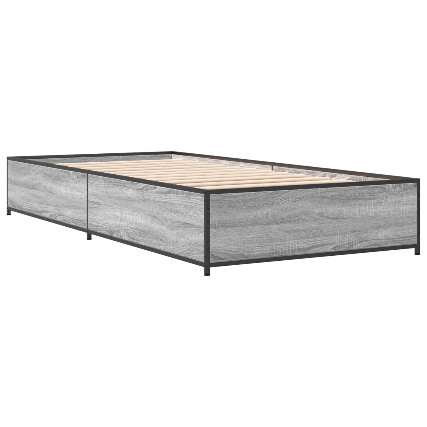 vidaXL Bed Frame Grey Sonoma 80 x 200 cm Engineered Wood