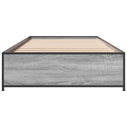 vidaXL Bed Frame Grey Sonoma 80 x 200 cm Engineered Wood