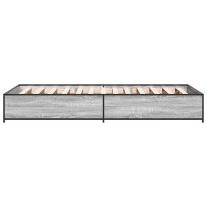 vidaXL Bed Frame Grey Sonoma 80 x 200 cm Engineered Wood