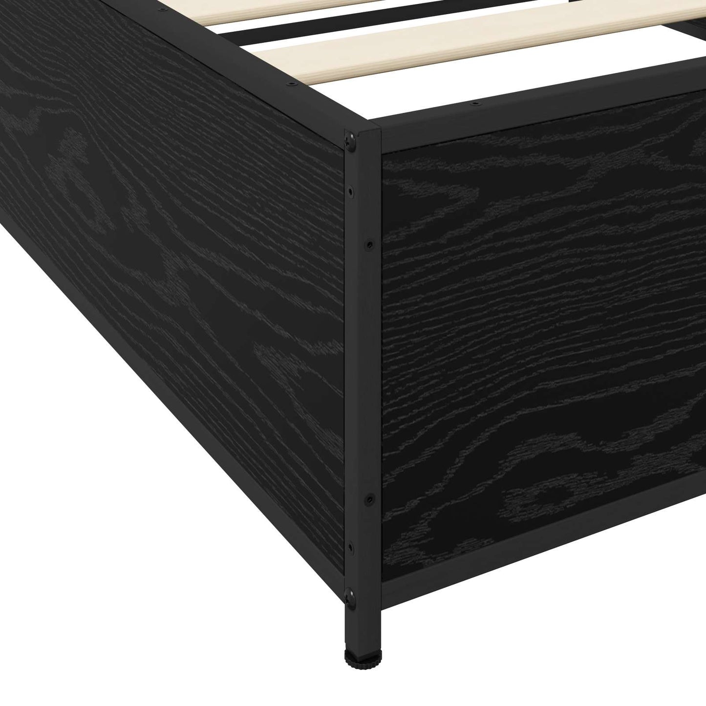 vidaXL Bed Frame Black Oak 80 x 200 cm Engineered Wood
