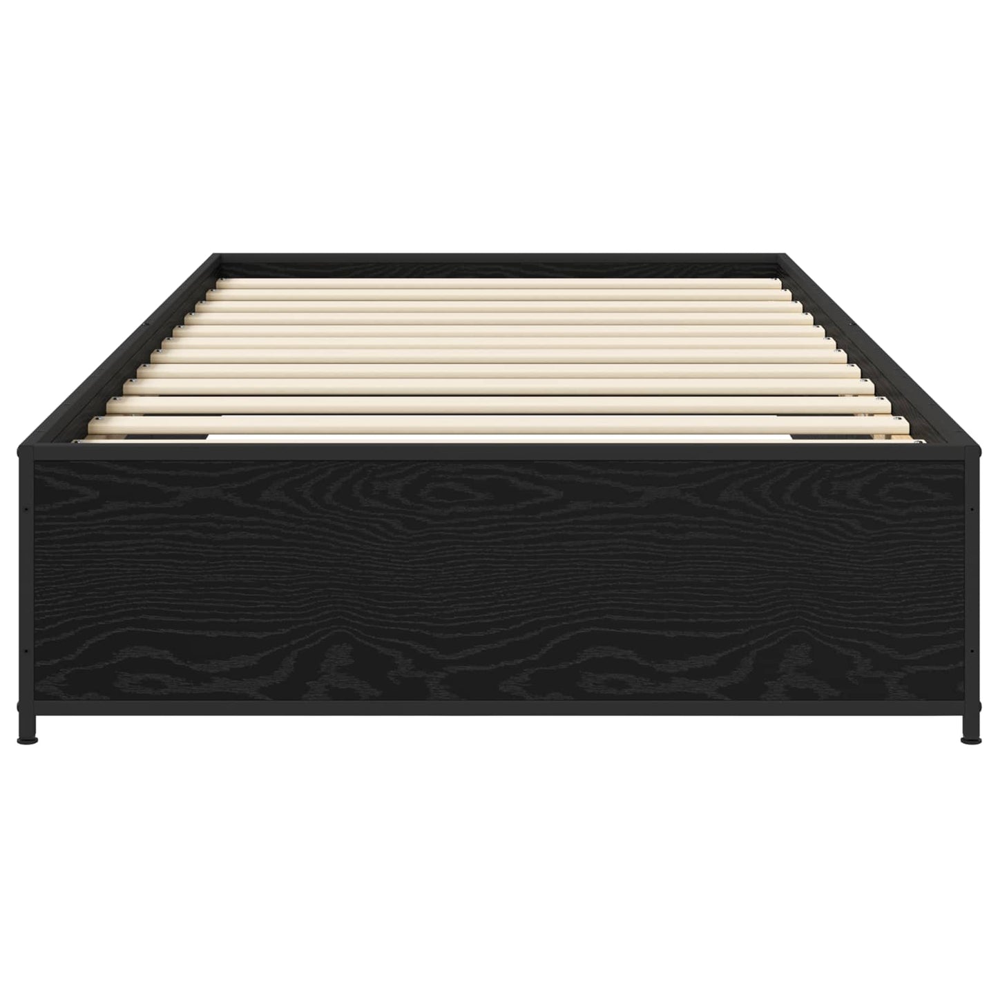 vidaXL Bed Frame Black Oak 80 x 200 cm Engineered Wood