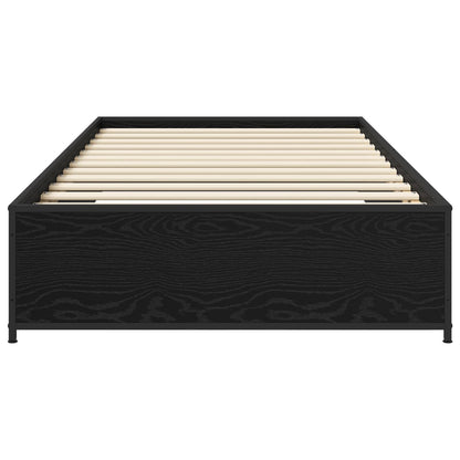 vidaXL Bed Frame Black Oak 80 x 200 cm Engineered Wood