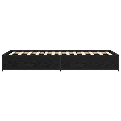 vidaXL Bed Frame Black Oak 80 x 200 cm Engineered Wood