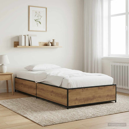 vidaXL Bed Frame Artisan Oak 80 x 200 cm Engineered Wood