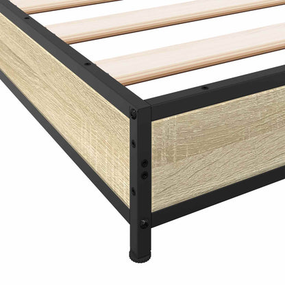 vidaXL Bed Frame Sonoma Oak 80 x 200 cm Engineered Wood