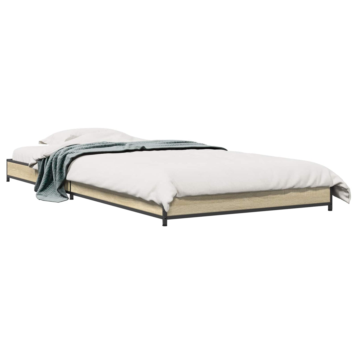 vidaXL Bed Frame Sonoma Oak 80 x 200 cm Engineered Wood