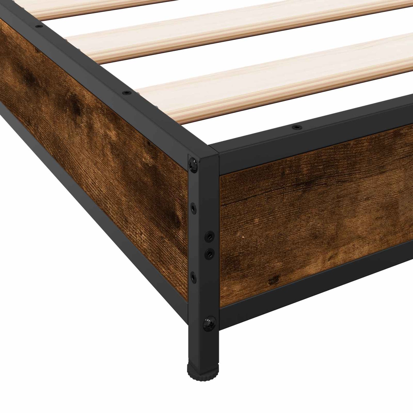 vidaXL Bed Frame Smoked Oak 80 x 200 cm Engineered Wood