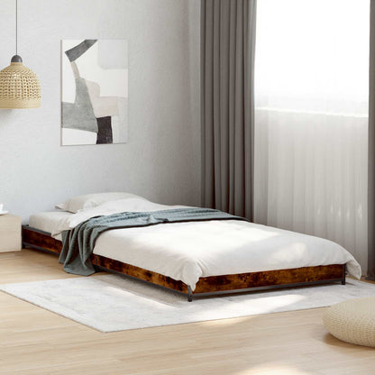 vidaXL Bed Frame Smoked Oak 80 x 200 cm Engineered Wood