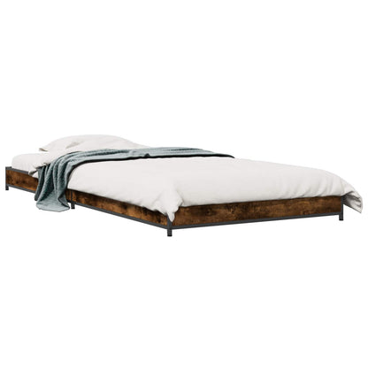 vidaXL Bed Frame Smoked Oak 80 x 200 cm Engineered Wood