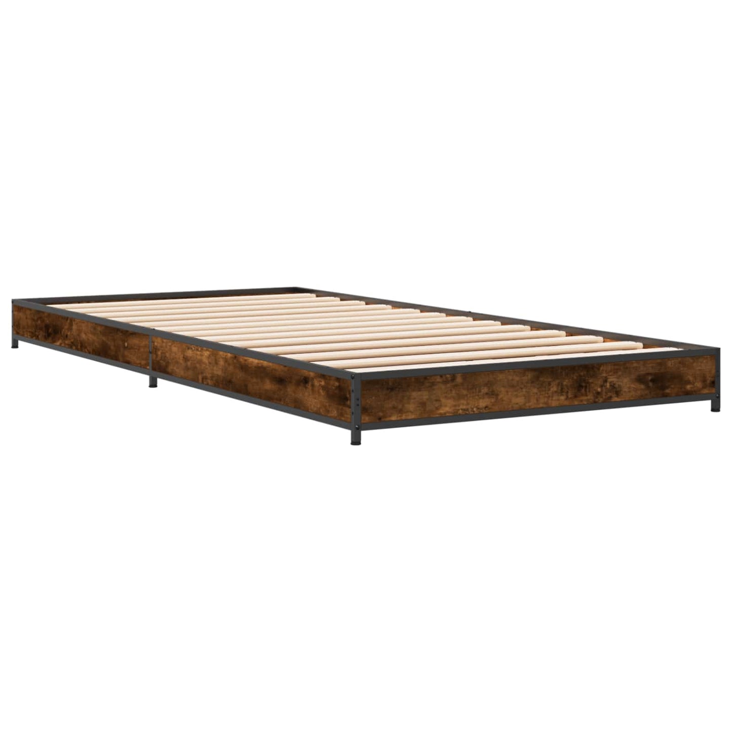 vidaXL Bed Frame Smoked Oak 80 x 200 cm Engineered Wood