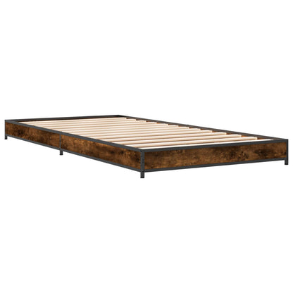 vidaXL Bed Frame Smoked Oak 80 x 200 cm Engineered Wood