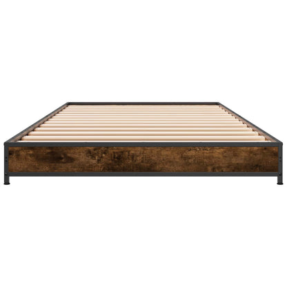 vidaXL Bed Frame Smoked Oak 80 x 200 cm Engineered Wood