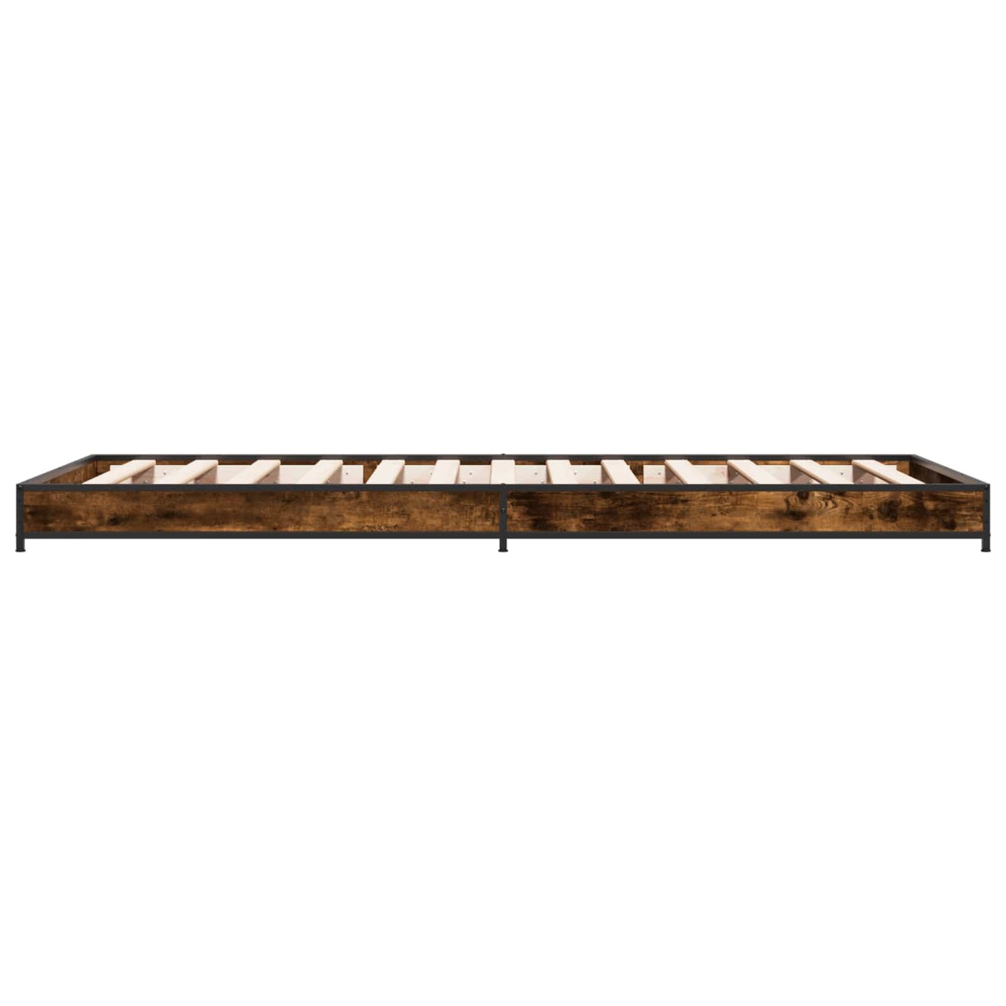 vidaXL Bed Frame Smoked Oak 80 x 200 cm Engineered Wood