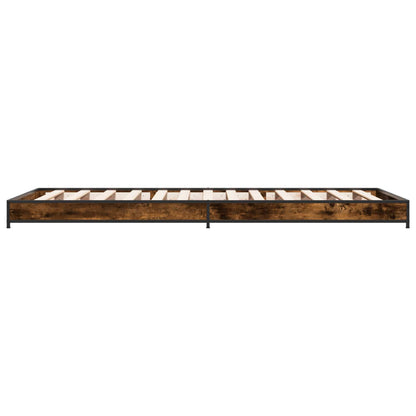 vidaXL Bed Frame Smoked Oak 80 x 200 cm Engineered Wood