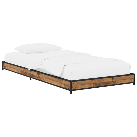 vidaXL Bed Frame Old Wood 80 x 200 cm Engineered Wood