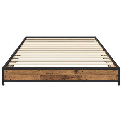 vidaXL Bed Frame Old Wood 80 x 200 cm Engineered Wood