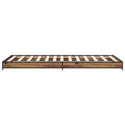 vidaXL Bed Frame Old Wood 80 x 200 cm Engineered Wood