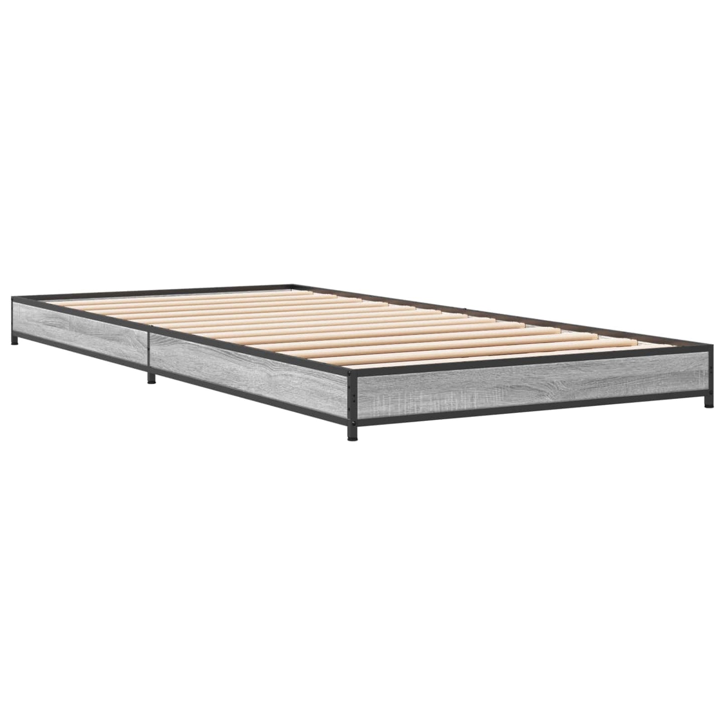 vidaXL Bed Frame Grey Sonoma 80 x 200 cm Engineered Wood