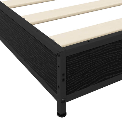 vidaXL Bed Frame Black Oak 80 x 200 cm Engineered Wood