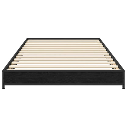 vidaXL Bed Frame Black Oak 80 x 200 cm Engineered Wood