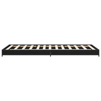 vidaXL Bed Frame Black Oak 80 x 200 cm Engineered Wood