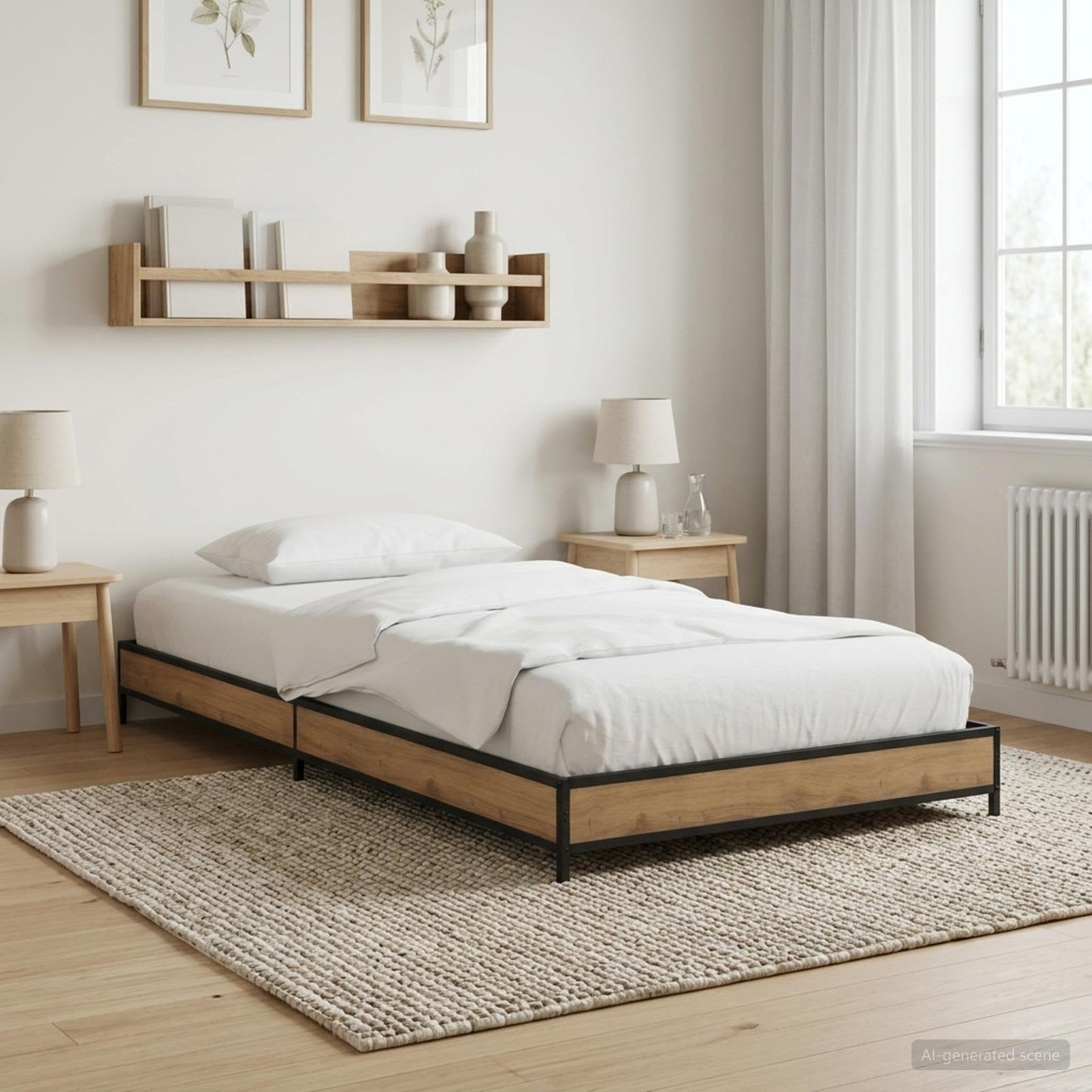 vidaXL Bed Frame Artisan Oak 80 x 200 cm Engineered Wood