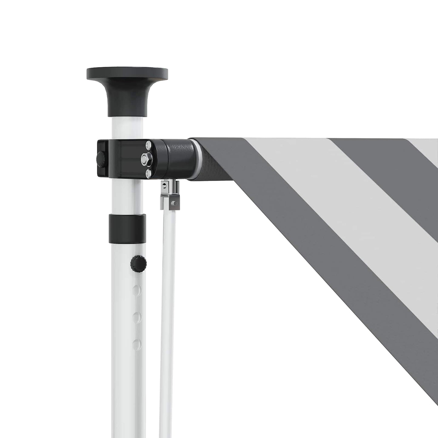 vidaXL Manual Retractable Awning Anthracite and White 250 cm