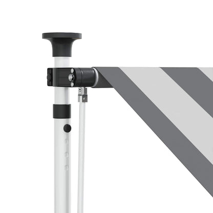 vidaXL Manual Retractable Awning Anthracite and White 250 cm
