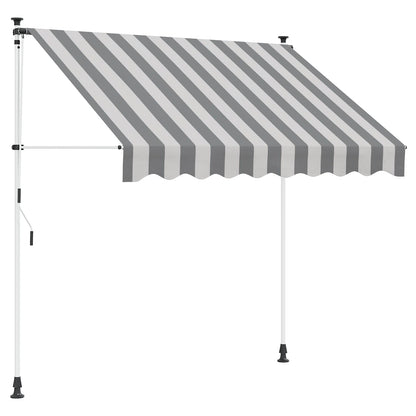 vidaXL Manual Retractable Awning Anthracite and White 250 cm