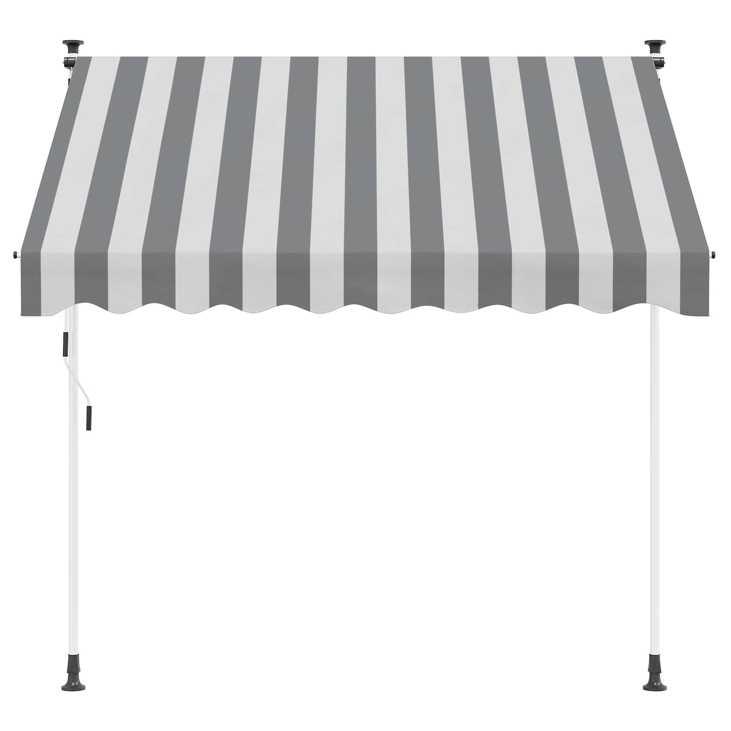 vidaXL Manual Retractable Awning Anthracite and White 250 cm