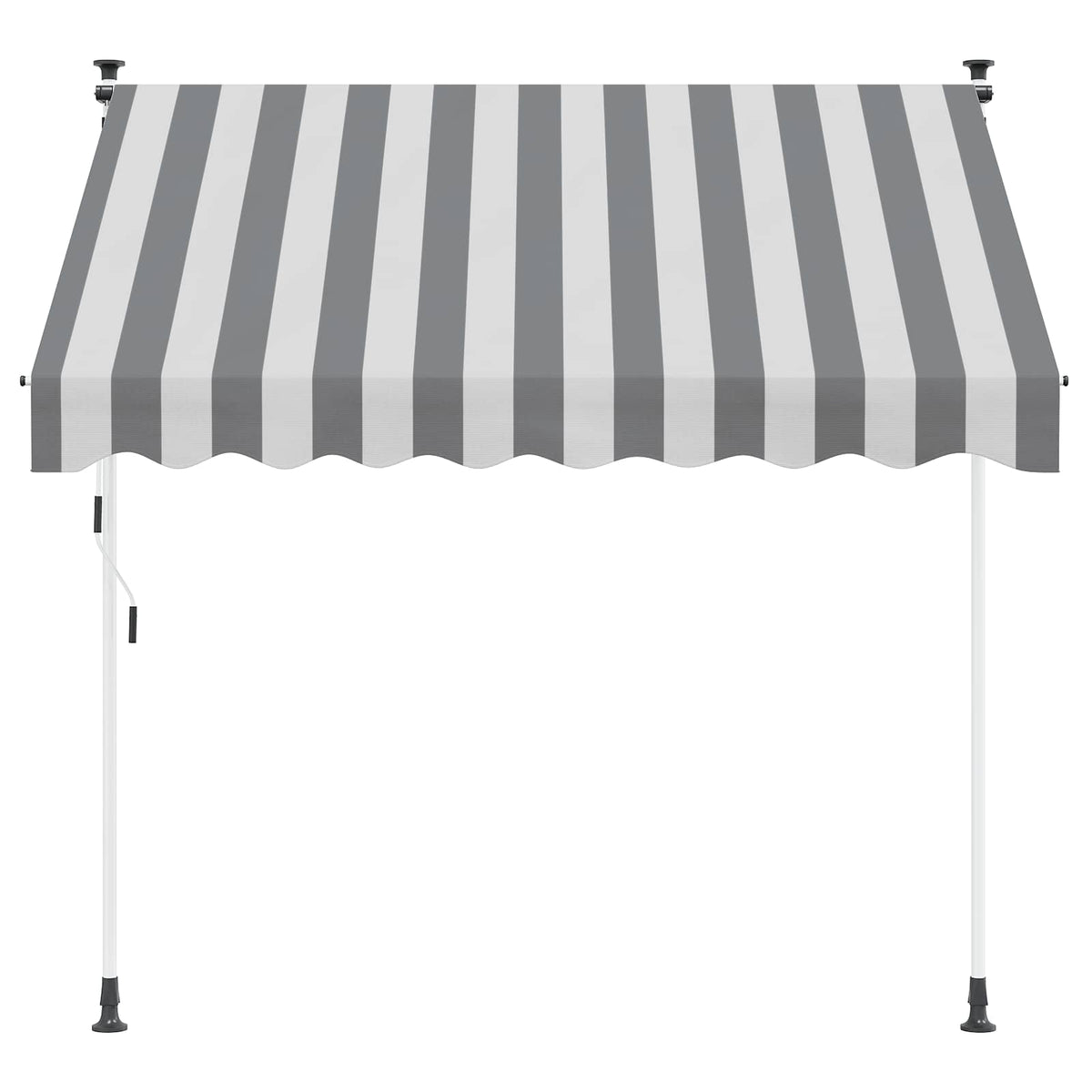 vidaXL Manual Retractable Awning Anthracite and White 300 cm