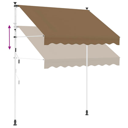 vidaXL Manual Retractable Awning Beige 150 cm