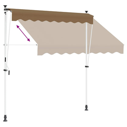 vidaXL Manual Retractable Awning Beige 150 cm