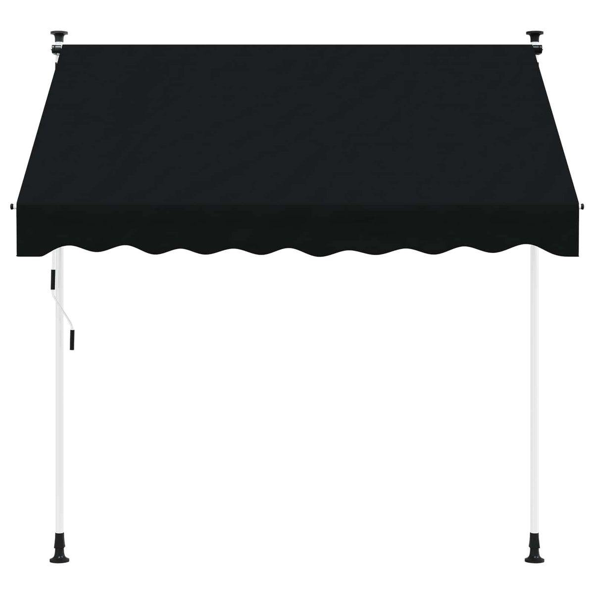 vidaXL Manual Retractable Awning Black 150 cm