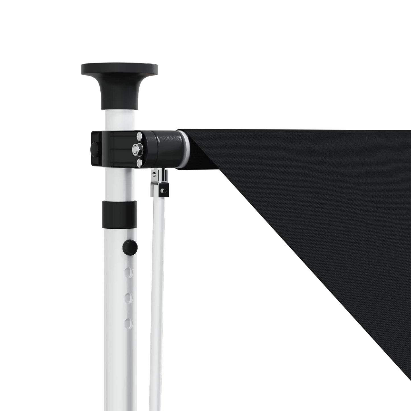 vidaXL Manual Retractable Awning Black 250 cm