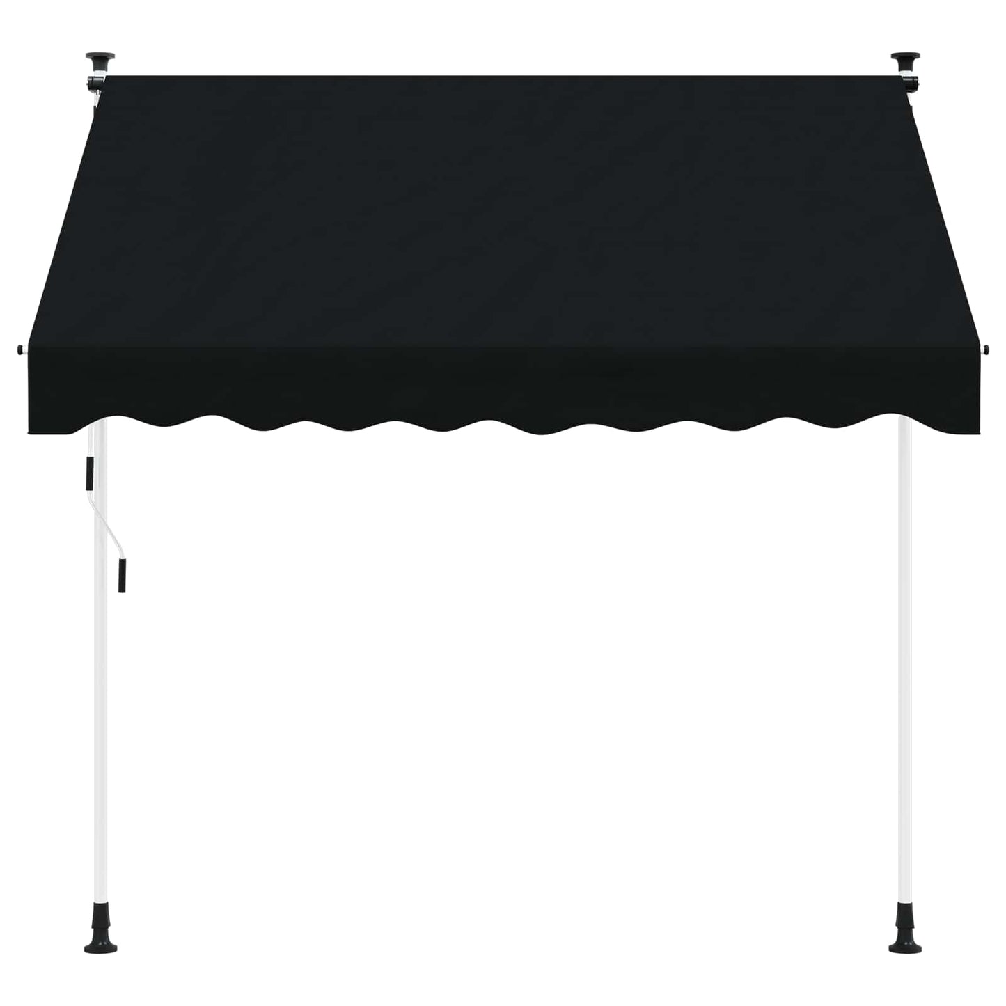 vidaXL Manual Retractable Awning Black 250 cm