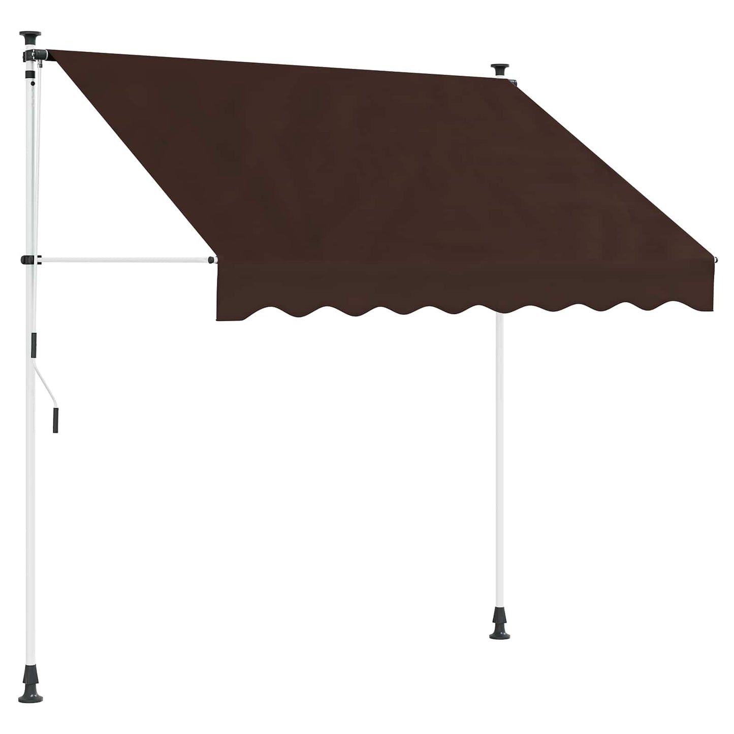 vidaXL Manual Retractable Awning Brown 250 cm