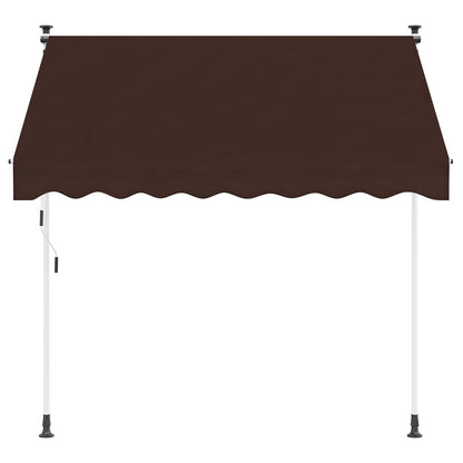 vidaXL Manual Retractable Awning Brown 250 cm