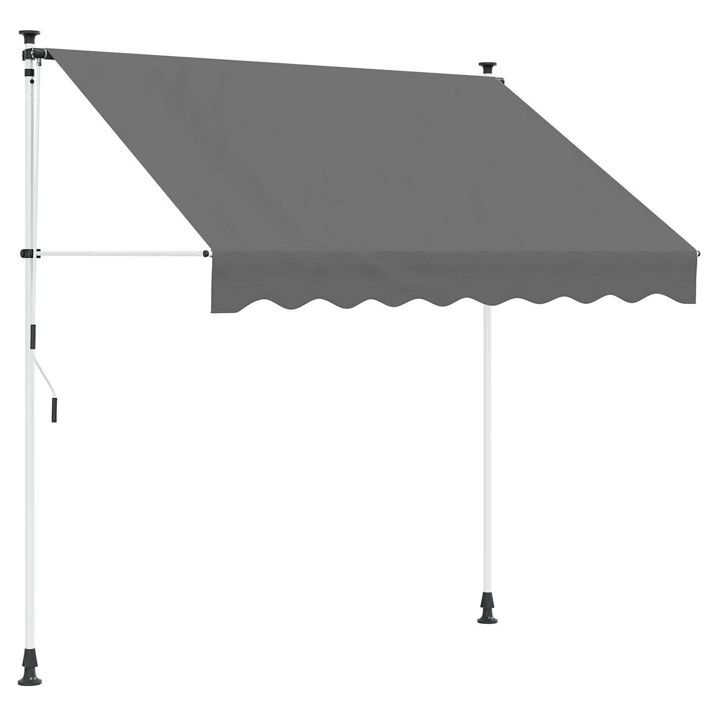 vidaXL Manual Retractable Awning Light Grey 250 cm