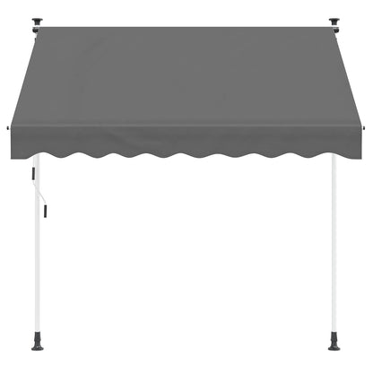 vidaXL Manual Retractable Awning Light Grey 300 cm