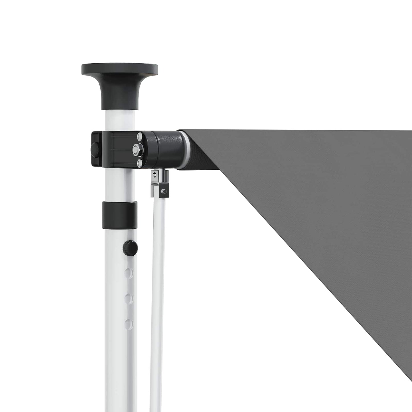 vidaXL Manual Retractable Awning Light Grey 350 cm
