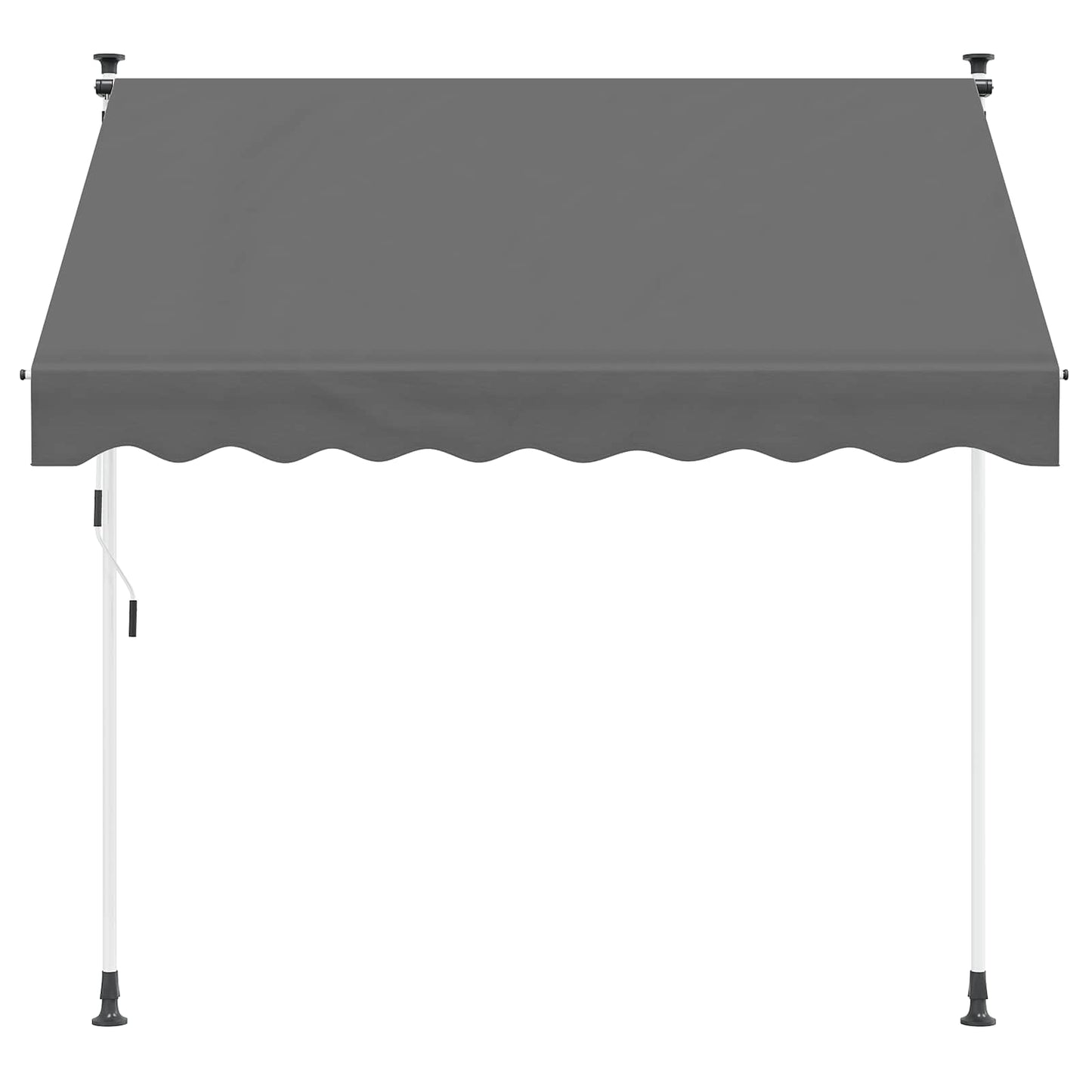 vidaXL Manual Retractable Awning Light Grey 350 cm