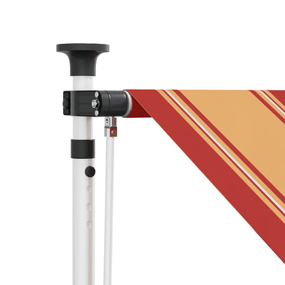 vidaXL Manual Retractable Awning Light Grey 400 cm