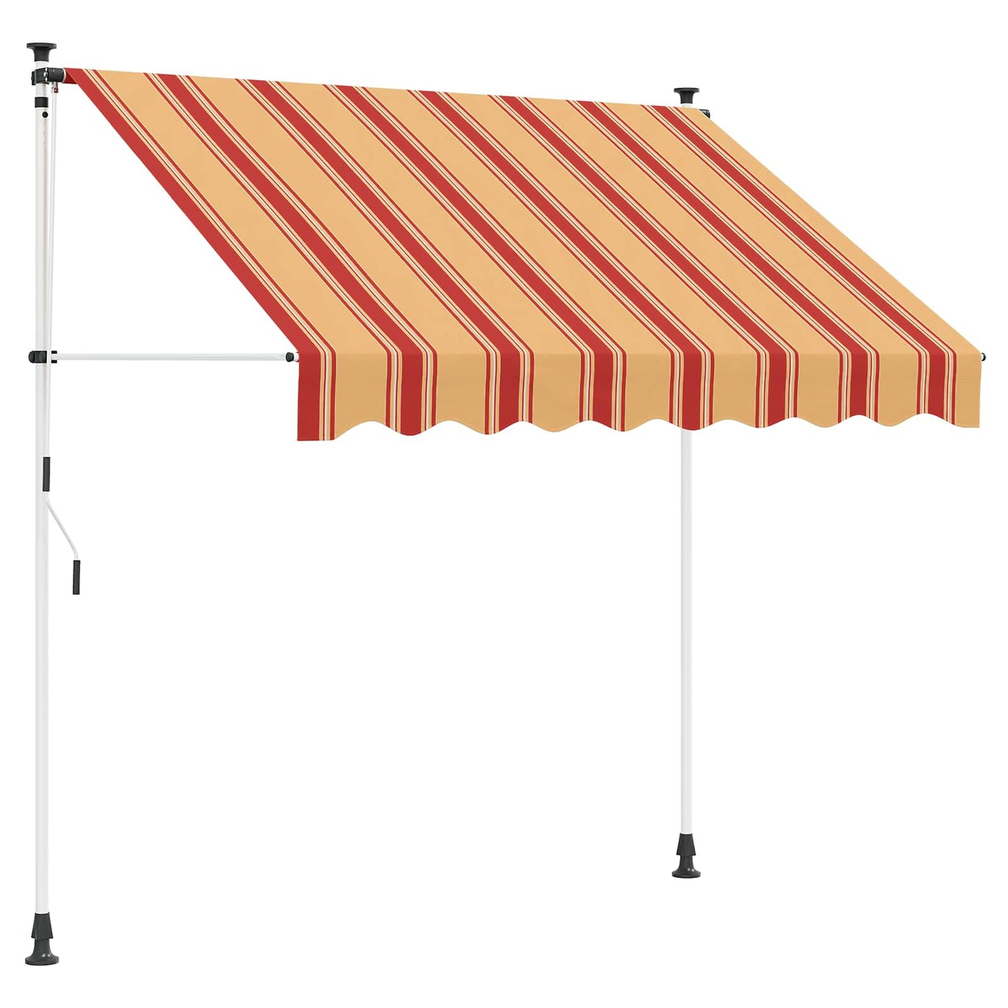 vidaXL Manual Retractable Awning Light Grey 400 cm