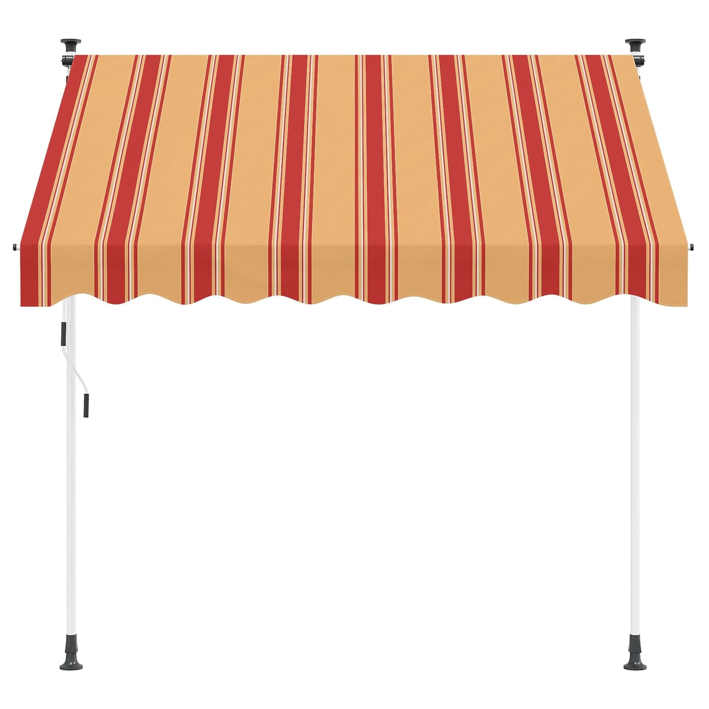 vidaXL Manual Retractable Awning Light Grey 400 cm