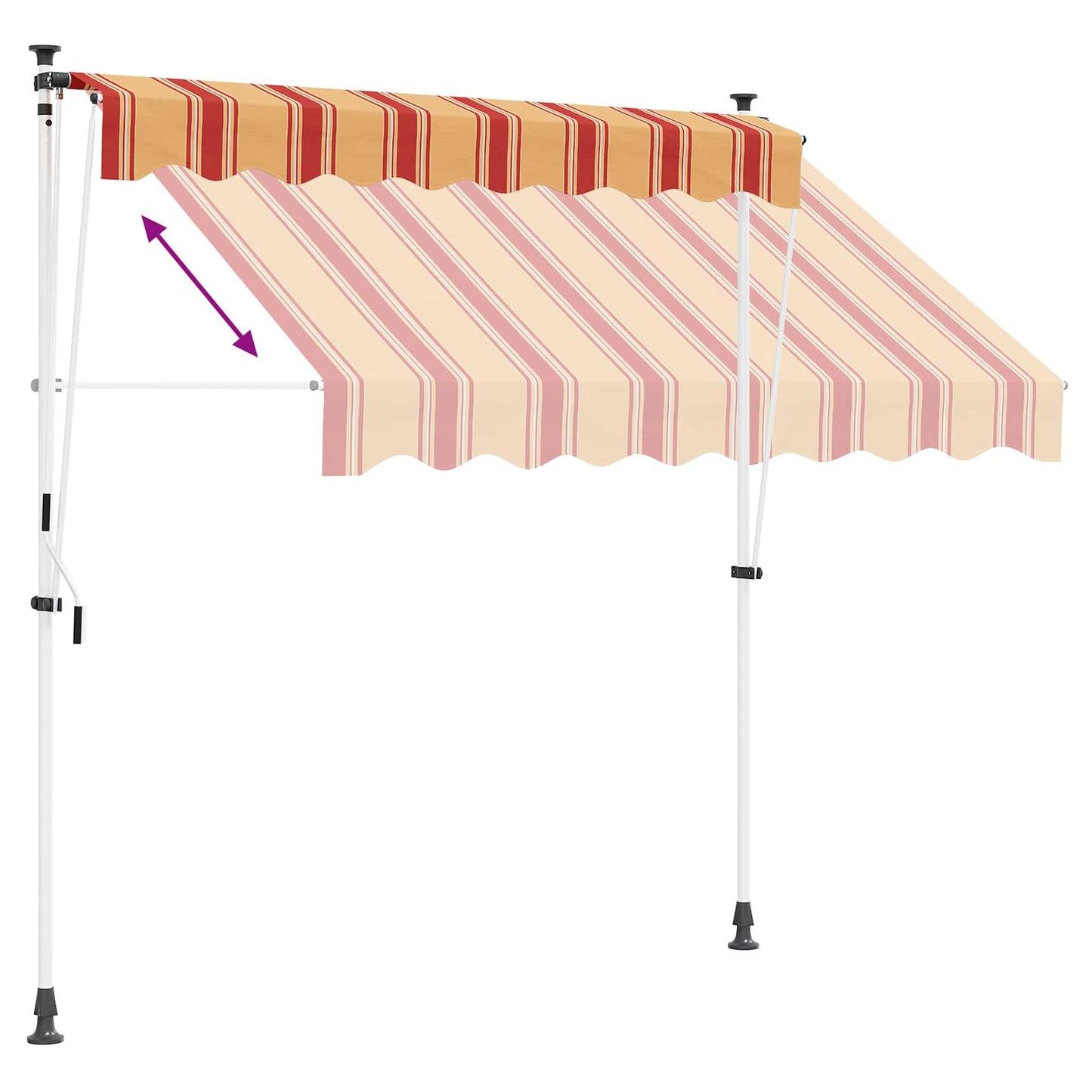 vidaXL Manual Retractable Awning Light Grey 400 cm