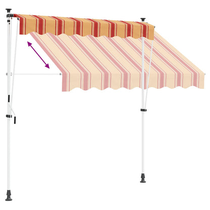 vidaXL Manual Retractable Awning Light Grey 400 cm