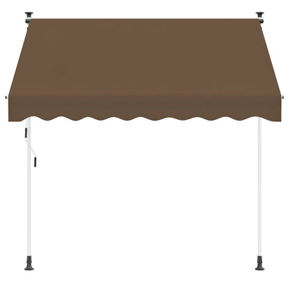 vidaXL Manual Retractable Awning Taupe 200 cm