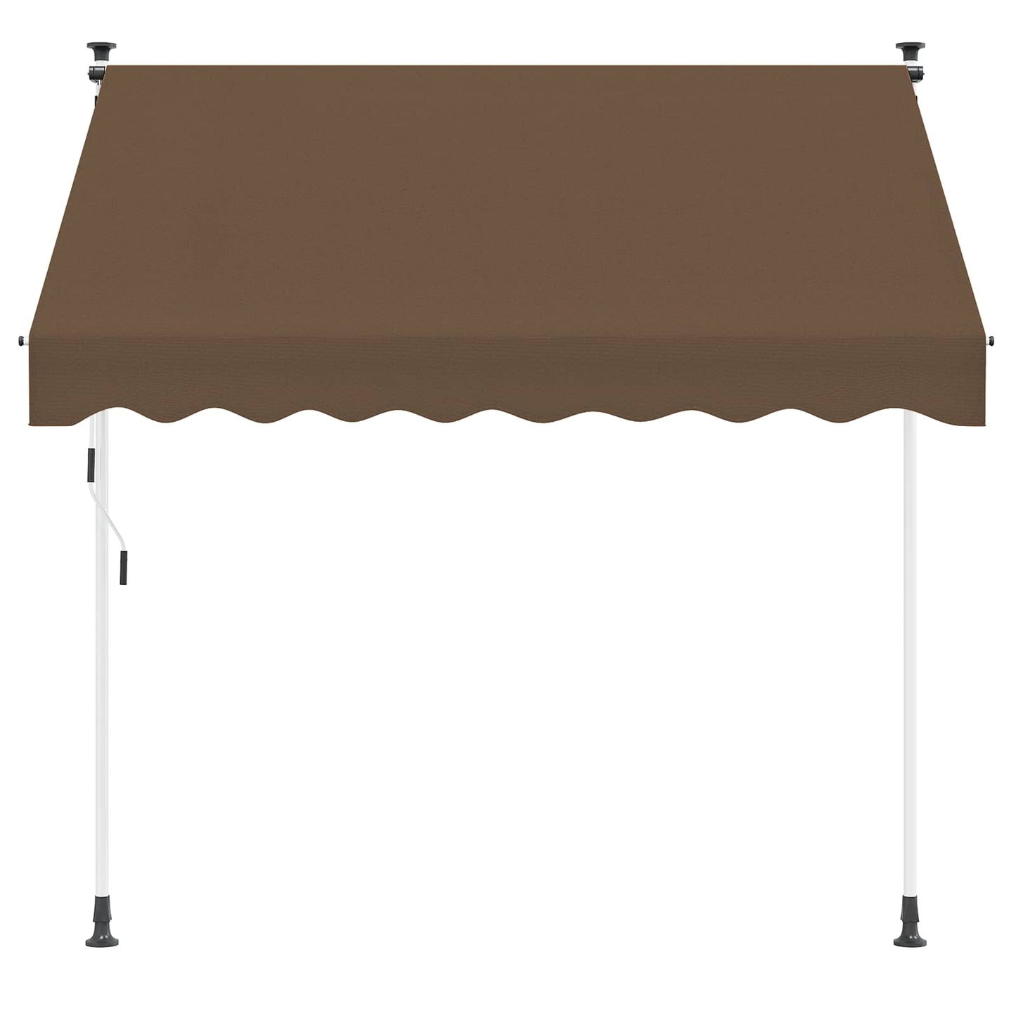 vidaXL Manual Retractable Awning Taupe 400 cm