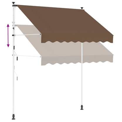 vidaXL Manual Retractable Awning Taupe 400 cm